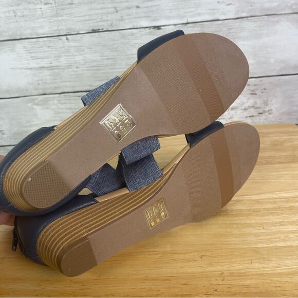 Market & Spruce Jovie Crossover Wedge Sandal Size 7.5 - Picture 5 of 5